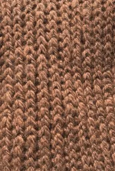 dark-brown ribbed scarf detail